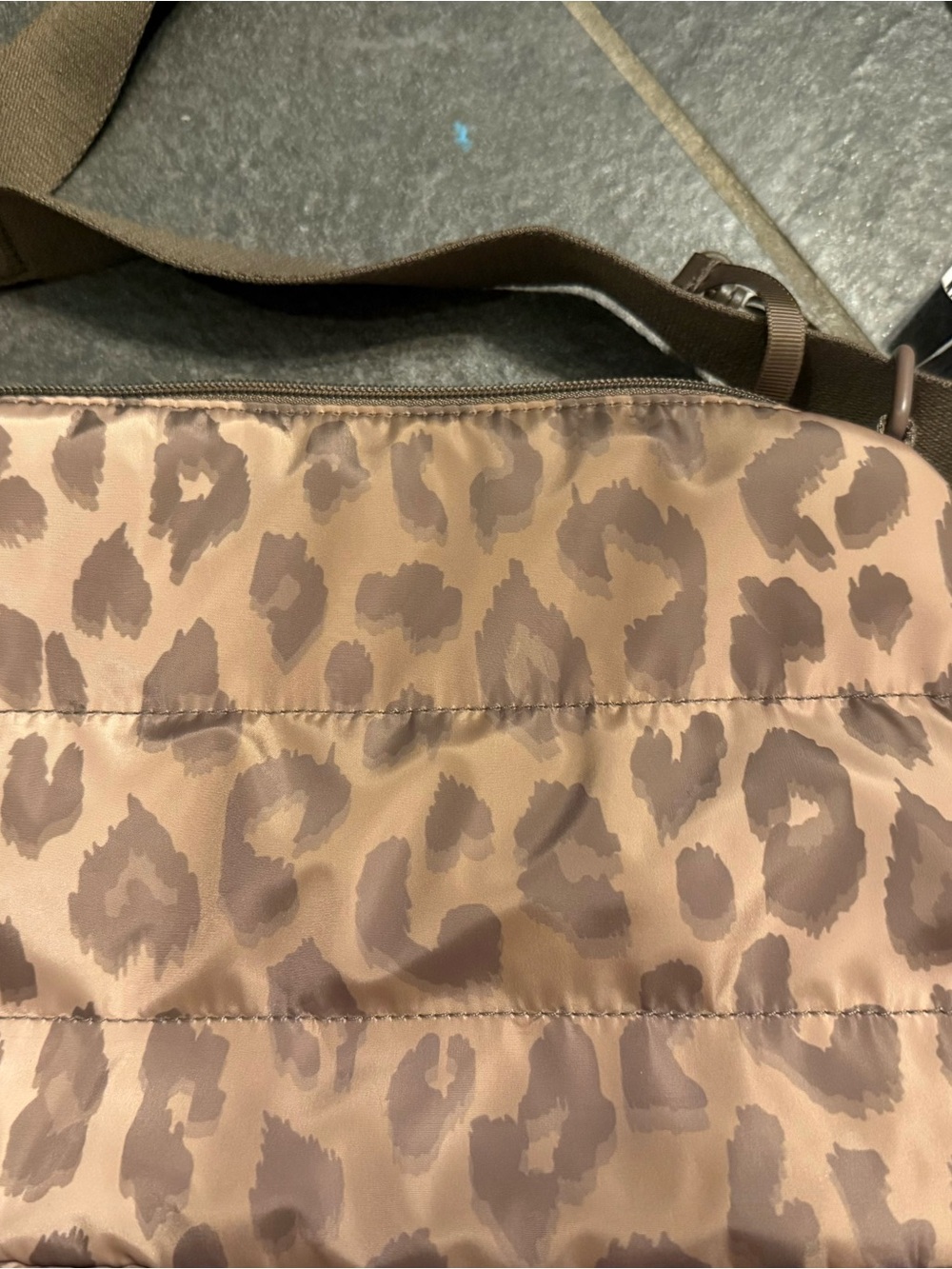 PINK Victoria's Secret Leopard Print Crossbody Bag in Brown and Tan